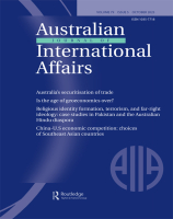 Australian Journal of International Affairs Volume 79, Issue 5 (October 2025)  