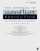 Journal of Conflict Resolution  Volume 70 - Issue 1, January 2026 